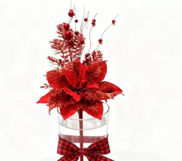 52 cm Christmas Red Berry Branch Artificial Flower Decoration