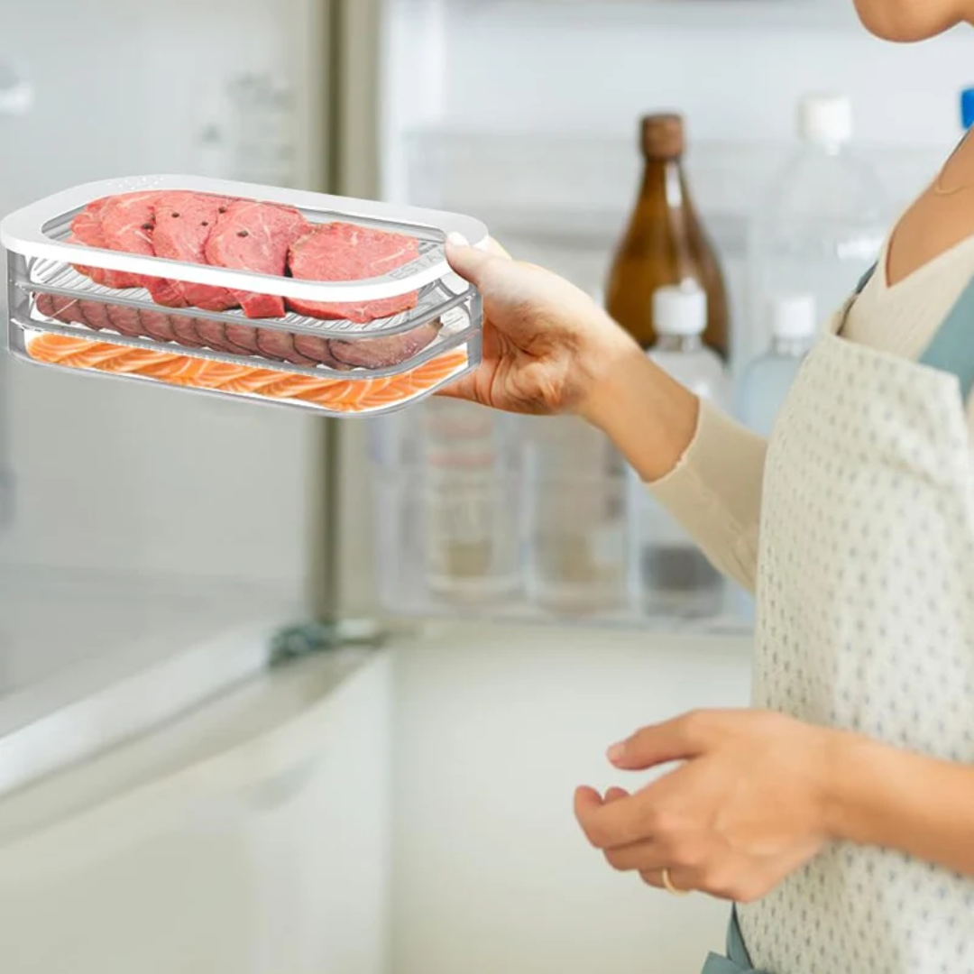 3-in-1 Stackable Bacon & Cheese Container