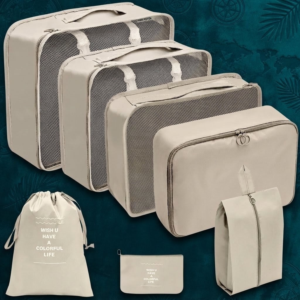 7 Piece Luggage Travel Organizer Set
