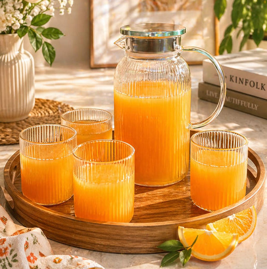 5 Piece Glass Tea Set