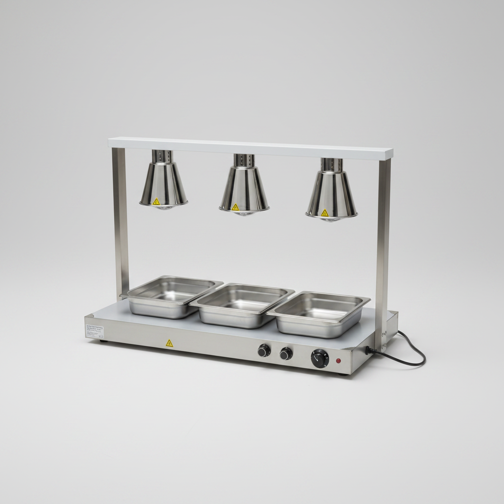 Triple Lamp Commercial Electric Food Warmer Station