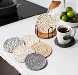 8Pcs Absorbent Cotton Woven With Metal Stand Holder