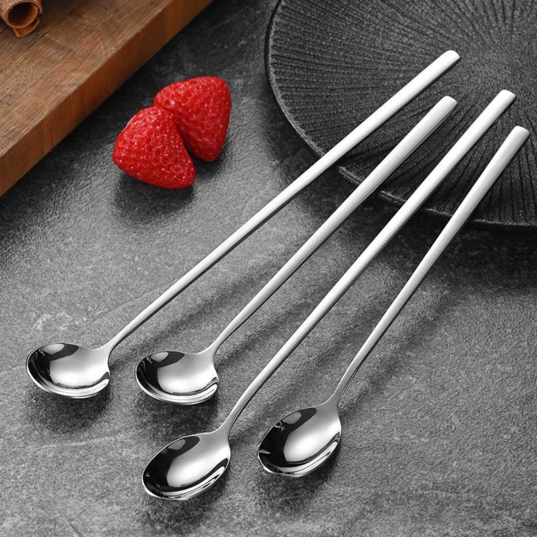 6Pcs Long Teaspoon Set