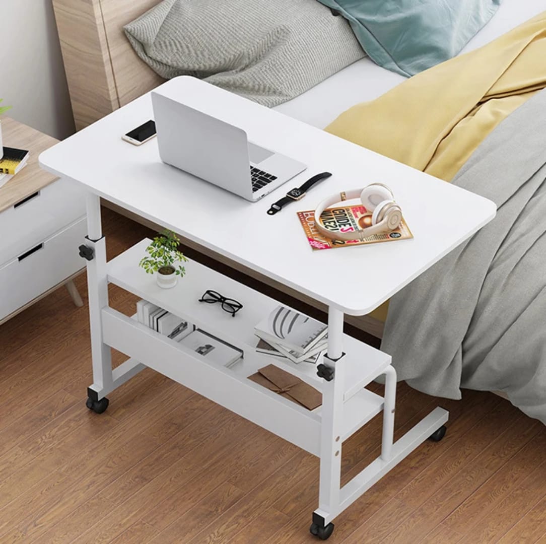 Adjustable Laptop Table with Wheels