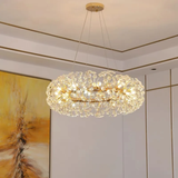 C Shaped Crystal Chandelier