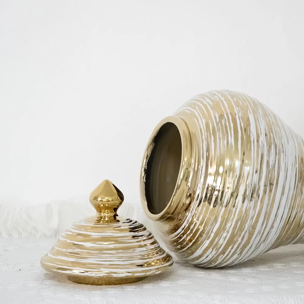 1Pc Ceramic Ginger Jar with Lid