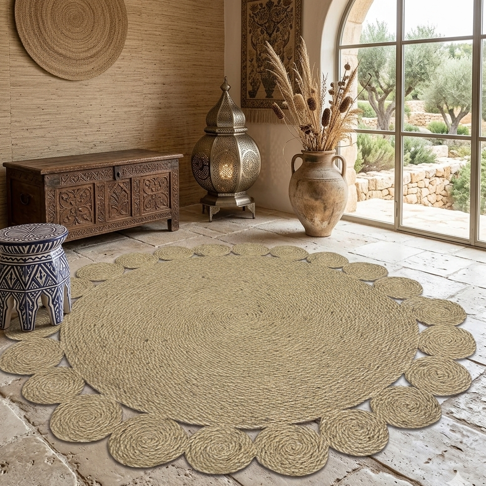 Fiber Jute Rug – 100 cm
