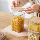 8Pcs Acrylic Storage Containers With Bamboo Lid