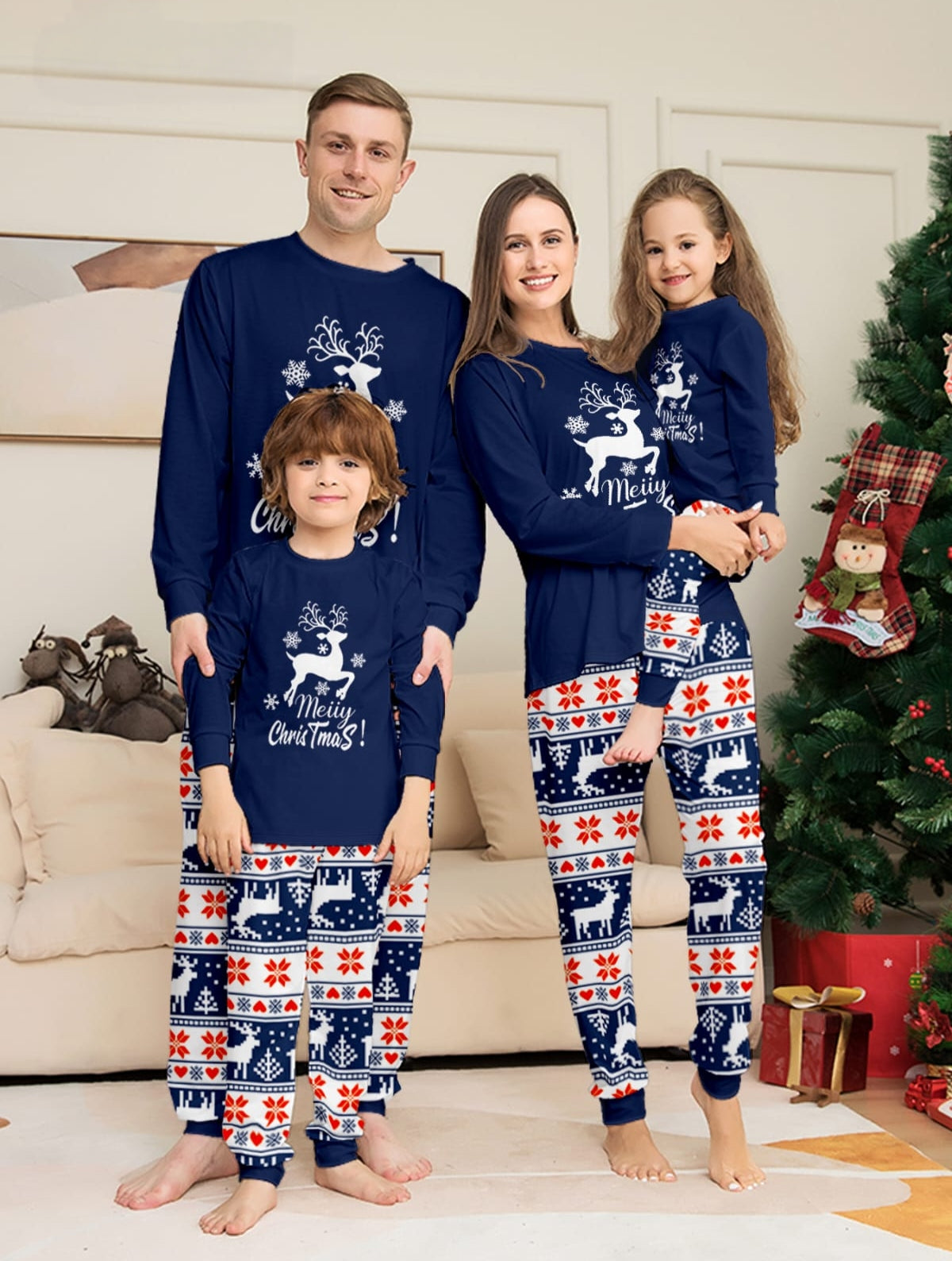 Christmas Pajamas Outfit For Adults And Kids