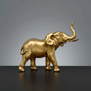 Golden Elephant Figurine