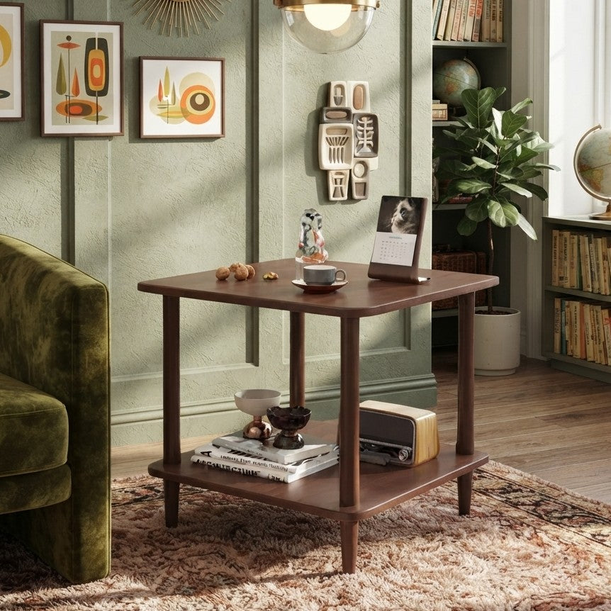 Double Layer Square Coffee and Side Table