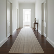Timeless Woven Jute-Look Corridor Runner Rug - Natural Beige Textured KBLOOM04 #T01