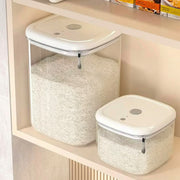 12kg rechargeable vacuum food storage container with airtight lid and carrying handle.