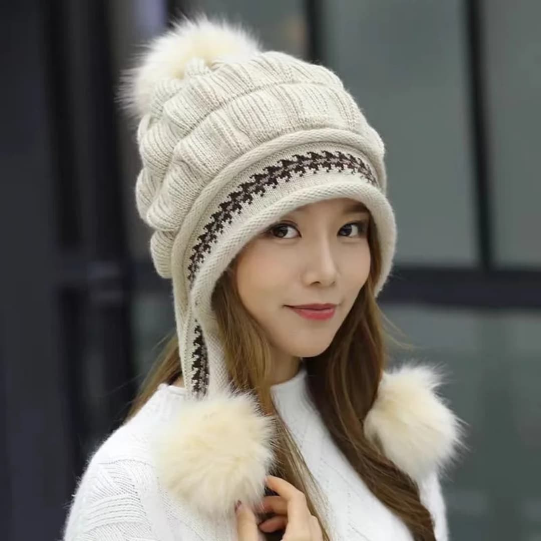 Women’s Fleece Lined Knit Pullover Hat