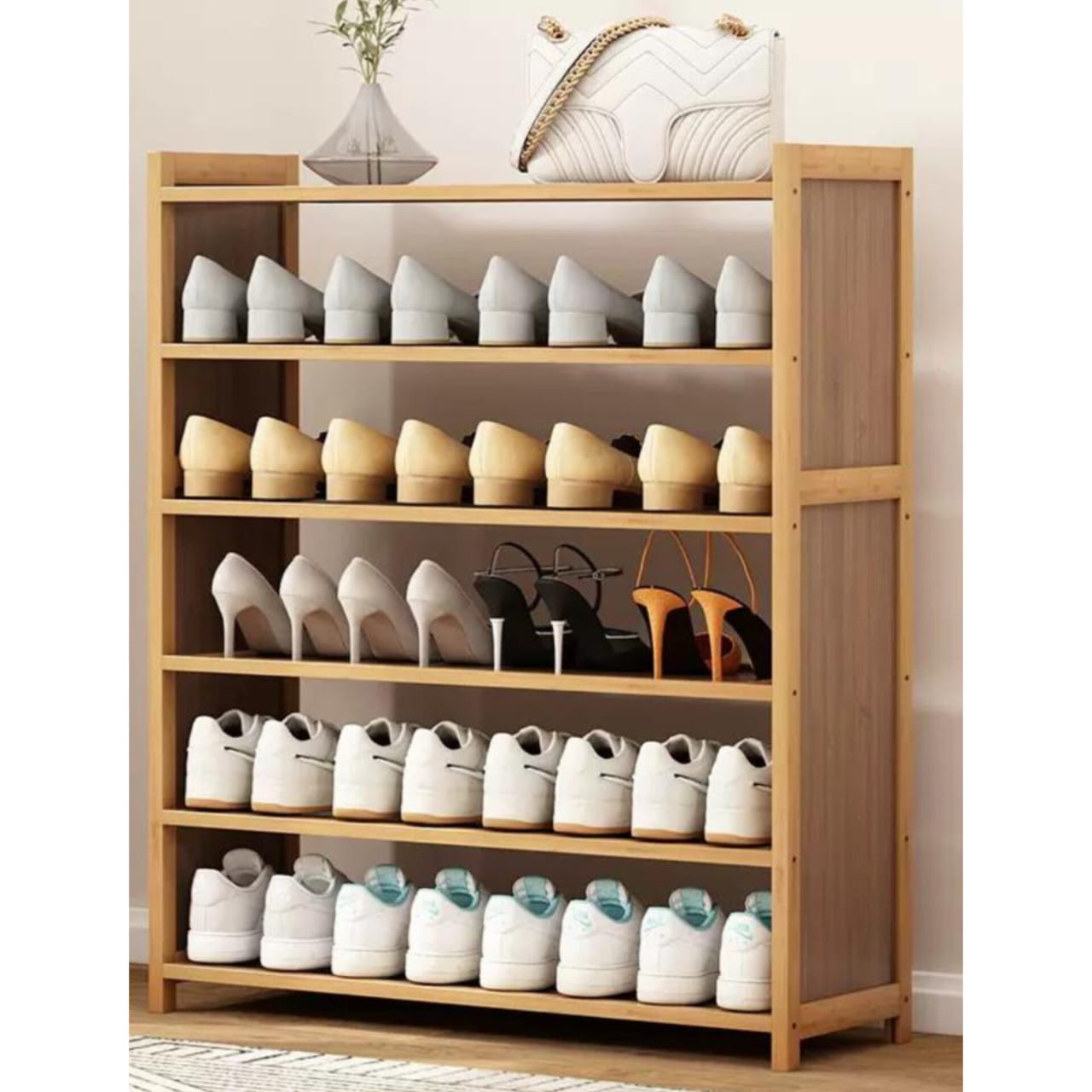 6-Layer Bamboo Shoe Rack