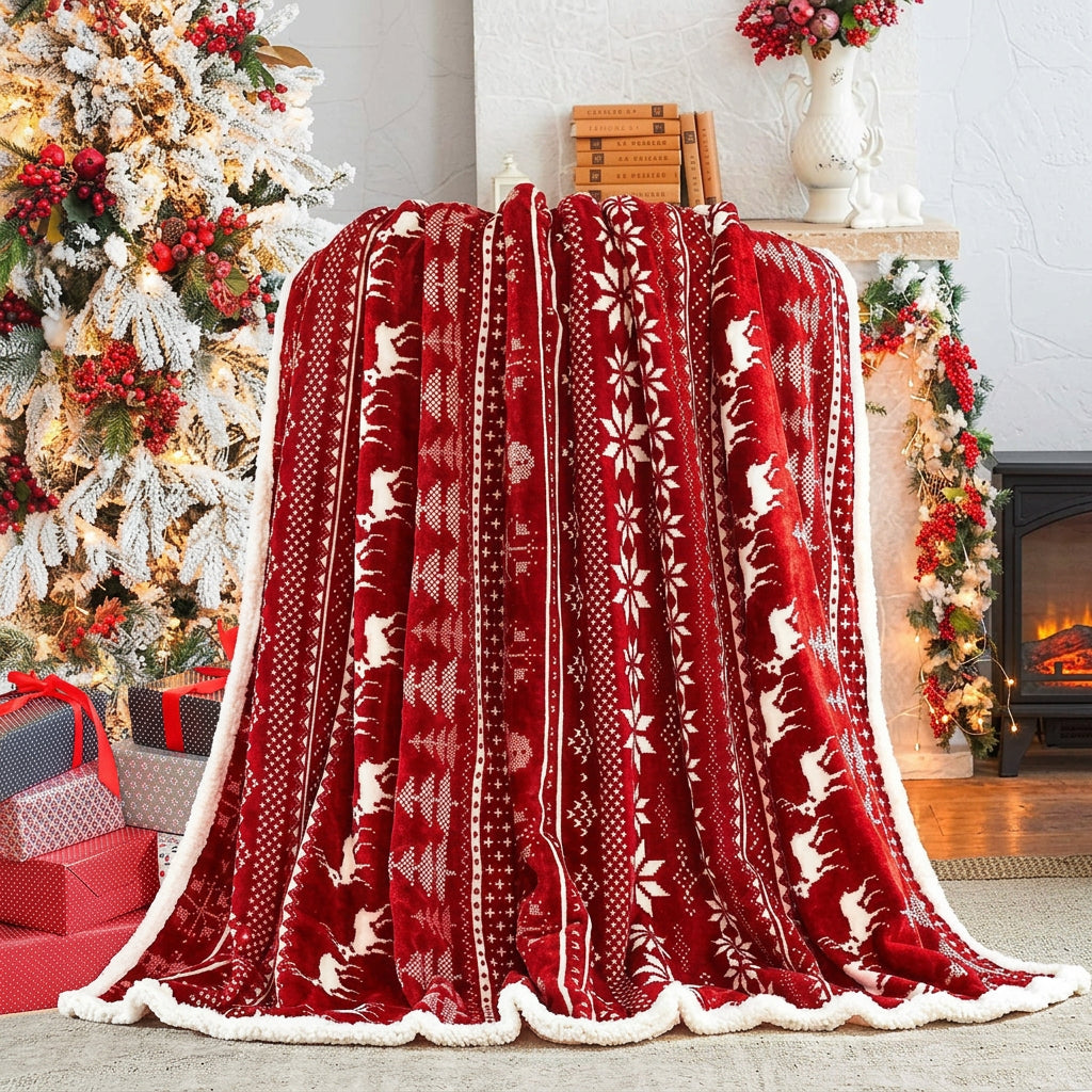 150 × 200cm Christmas Fluffy Blanket