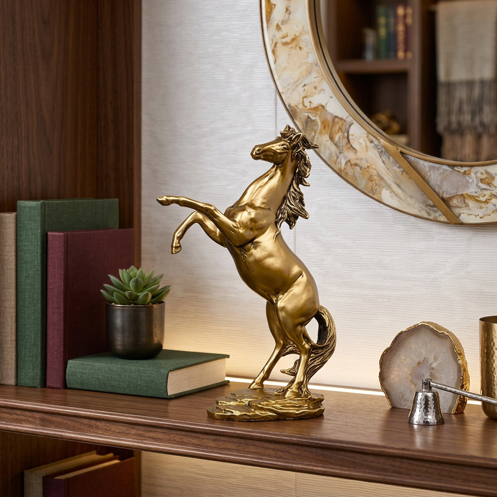 Resin Horse Standing Statue