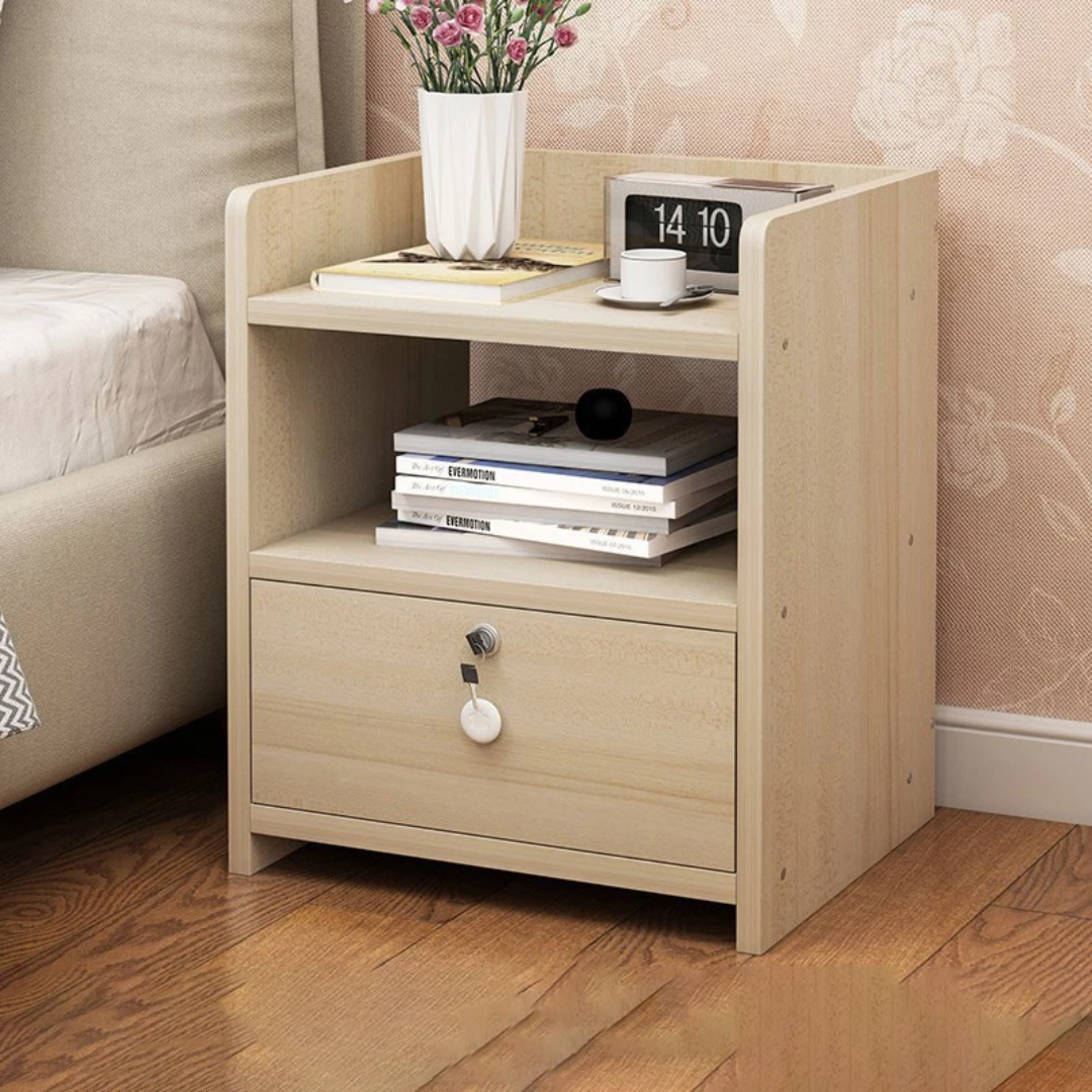 Bedside Storage with Locker