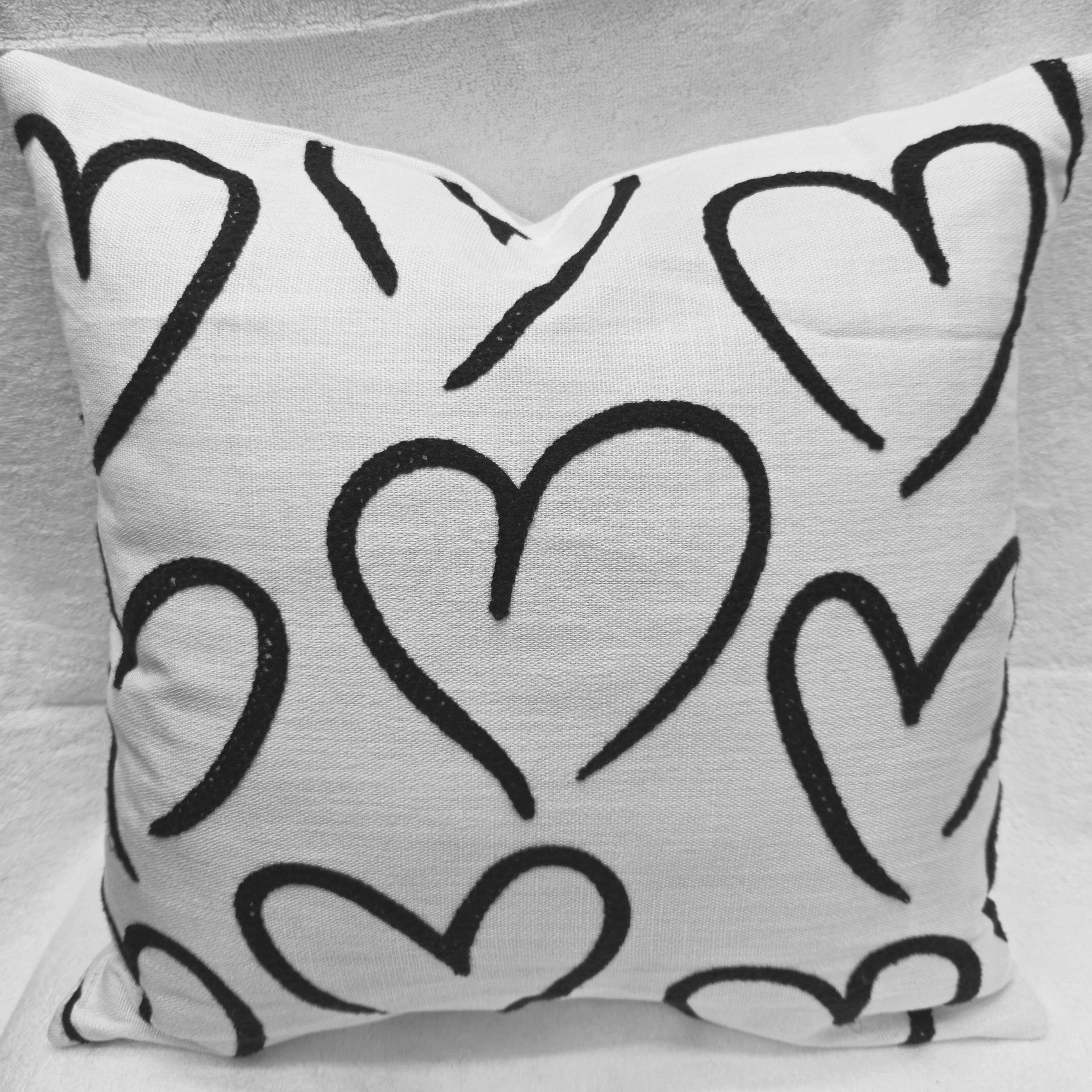 Black and White Decorative Pillow Covers