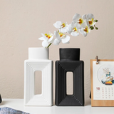 Resin Square Decorative Vase Set