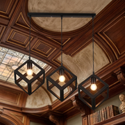 Black aluminium E27 ceiling light fixture with wide modern design for versatile interior lighting