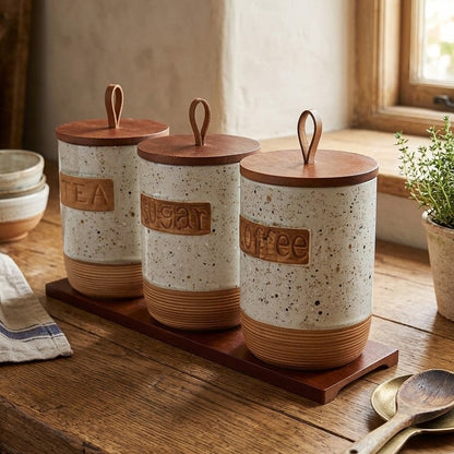 800ml Ceramic Coffee Bean Container Sealed Storage Jar