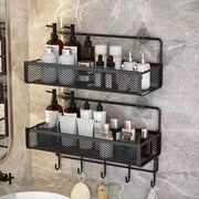 2Pc Portable Wall Mounted Storage Rack Organizer Set
