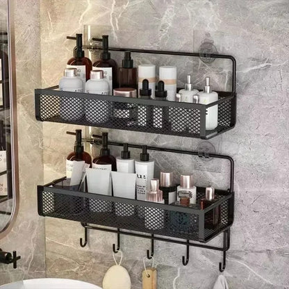 2Pc Portable Wall Mounted Storage Rack Organizer Set