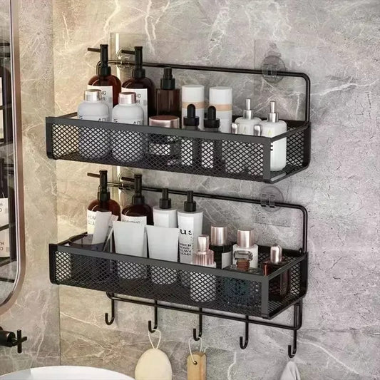 2Pc Portable Wall Mounted Storage Rack Organizer Set