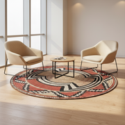 Oriental Weavers Isla Round Tribal Basket Weave Rug KBORIE202