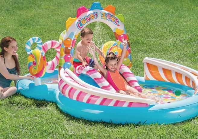Candy-Zone Inflatable Play Pool With Water Slide