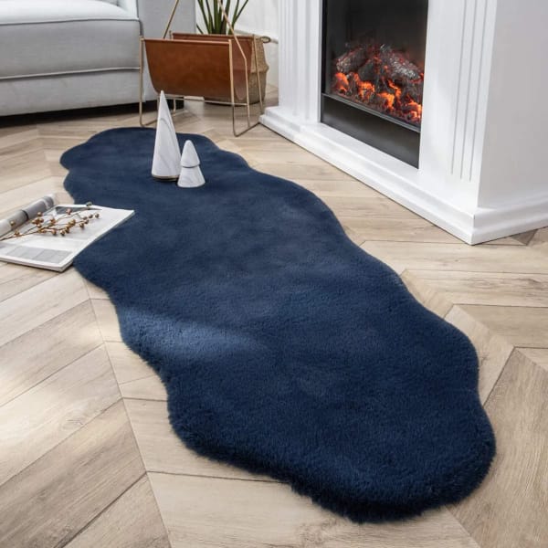 Soft Rabbit Fur Carpet Irregular Shape