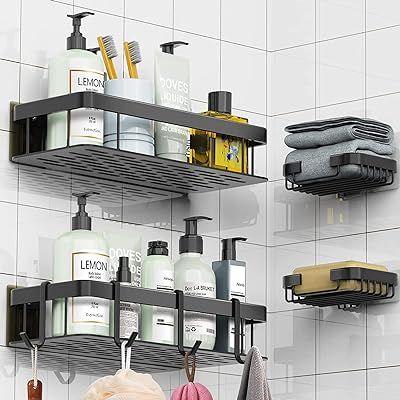 4 Piece Shower Caddy Shelf Set