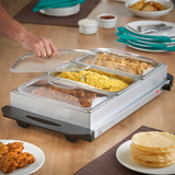 2 in 1 Triple Electric Chafing Dish