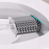 Wall Mounted Bathroom/Toilet Silicone Cleaning Brush With Holder
