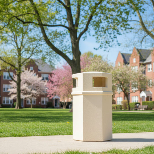 90L Hexagonal Outdoor Waste Bin