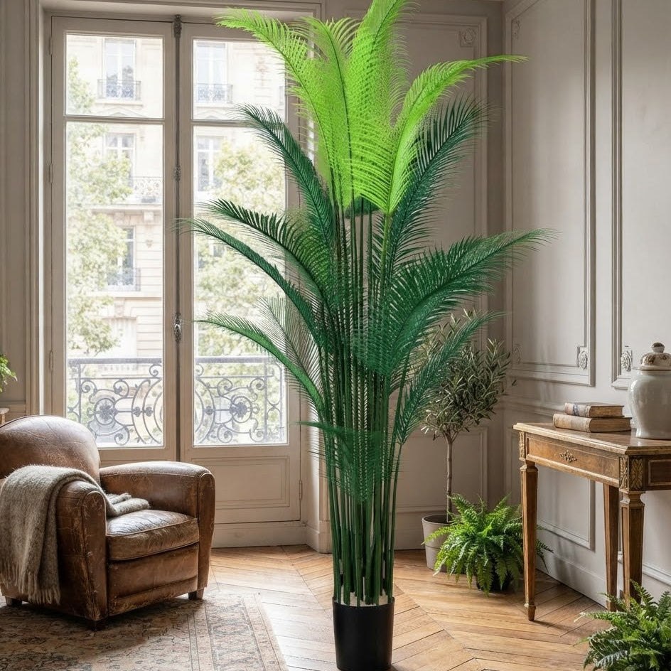 1.8 m Artificial Areca Palm with Black Decorative Pot