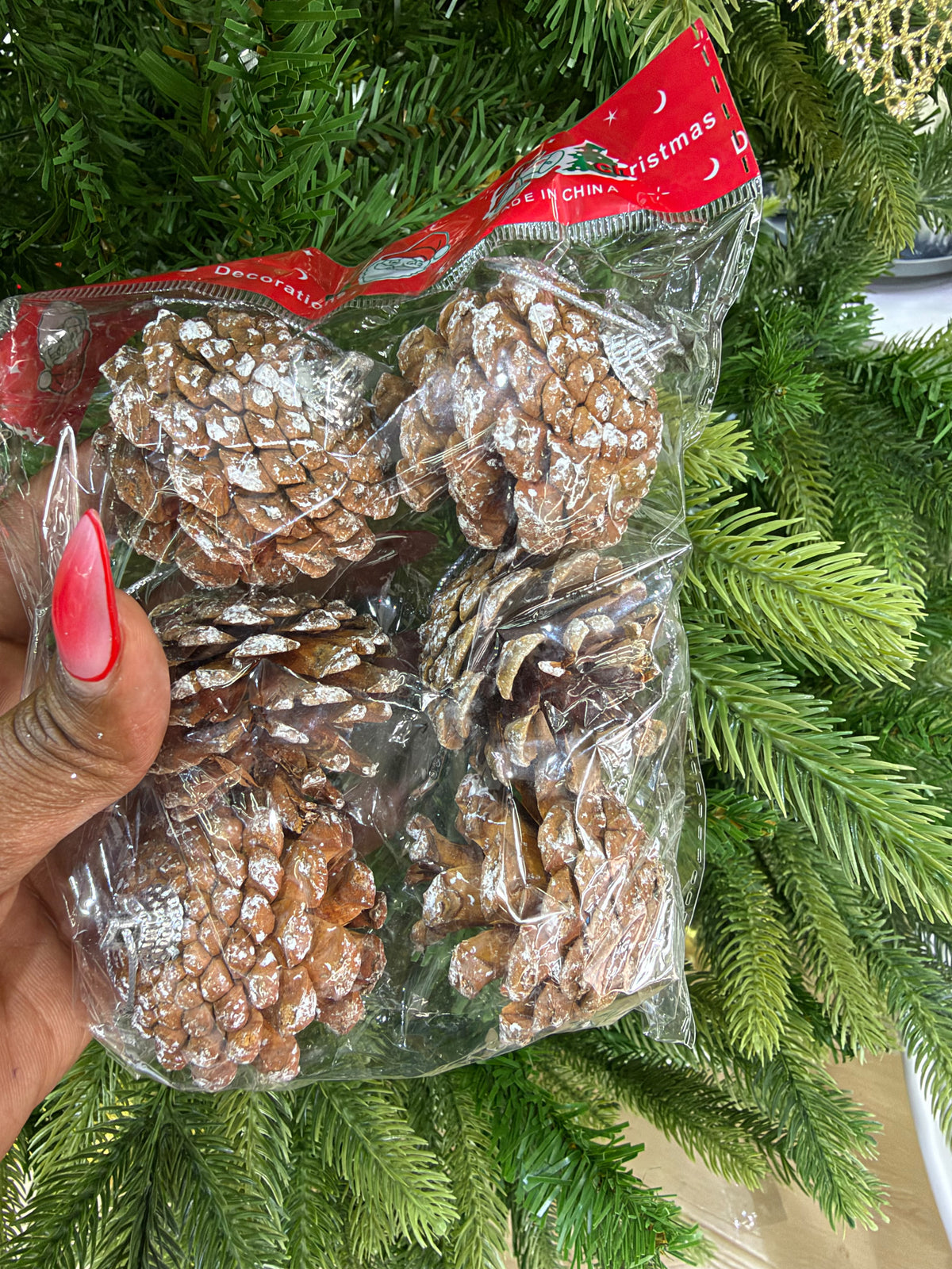 12Piece Christmas Decorative Cones Set