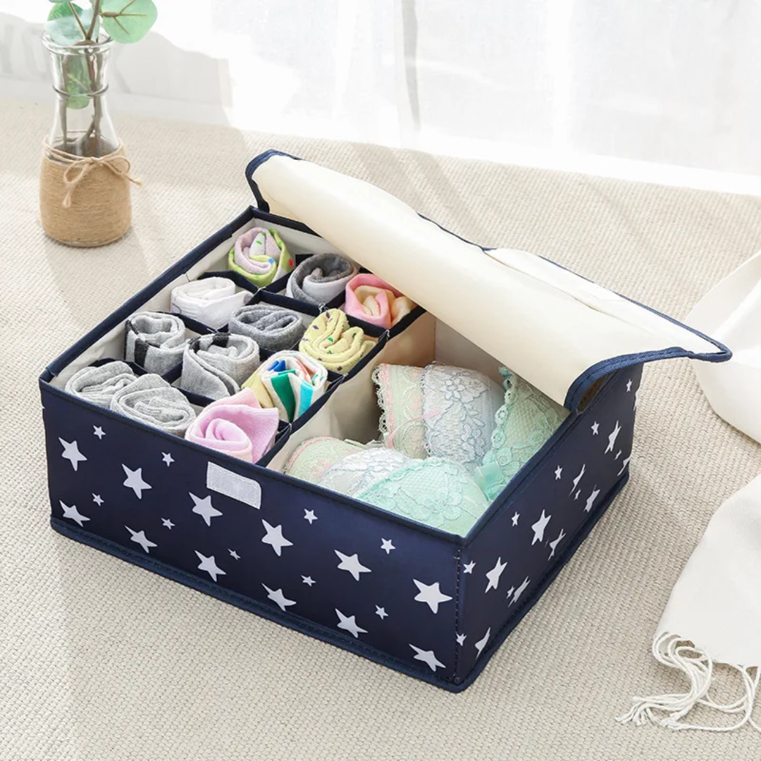 17-Grid Undergarment Organizer With Lid