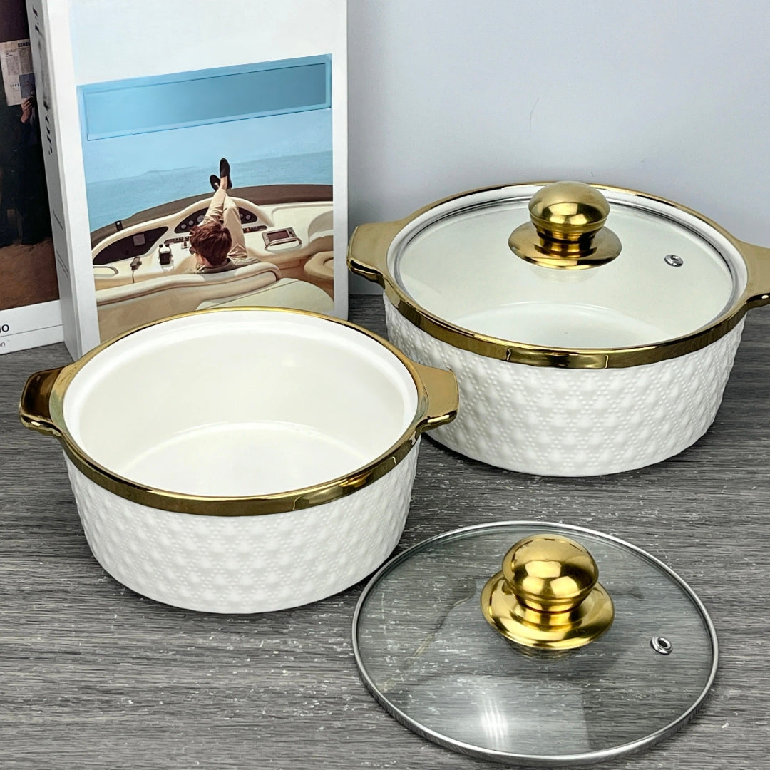 3Pcs Ceramic Casserole Serving Dishes