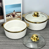 3Pcs Ceramic Casserole Serving Dishes