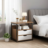 Double Drawer Bedside Cabinet
