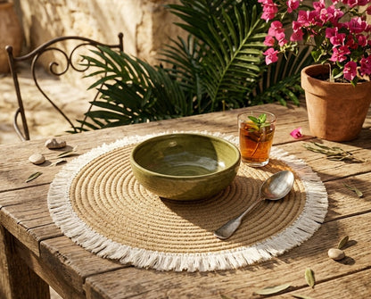 6Pcs Woven Table Mats with Tassels