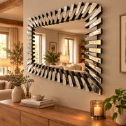 Sunburst Decorative Wall Mirror Gold Silver Black, 91 × 71cm - available in Nairobi, Kenya