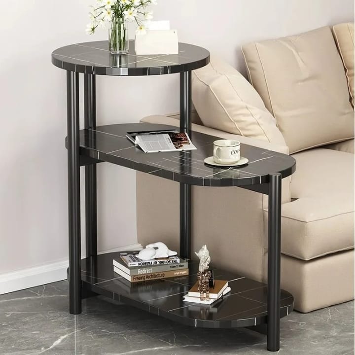 3 Tier Multifunctional Round End Side Table