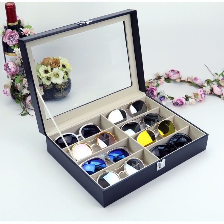 8 Slot High PU Leather Sunglasses