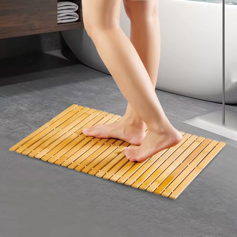 40x60cm bamboo mat in light brown and coffee brown for bathroom, kitchen, or heat resistant serving use