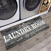 Antislip laundry room mat 120×40cm with waterproof backing and unique designs