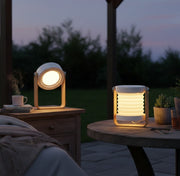Rechargeable multifunctional USB table lamp with rotating head suitable for camping and emergency use