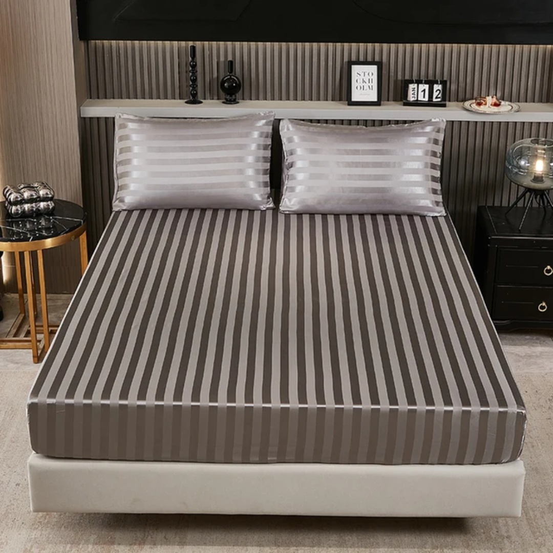 Striped Cotton Bedsheet Set